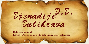 Đenadije Dulikrava vizit kartica